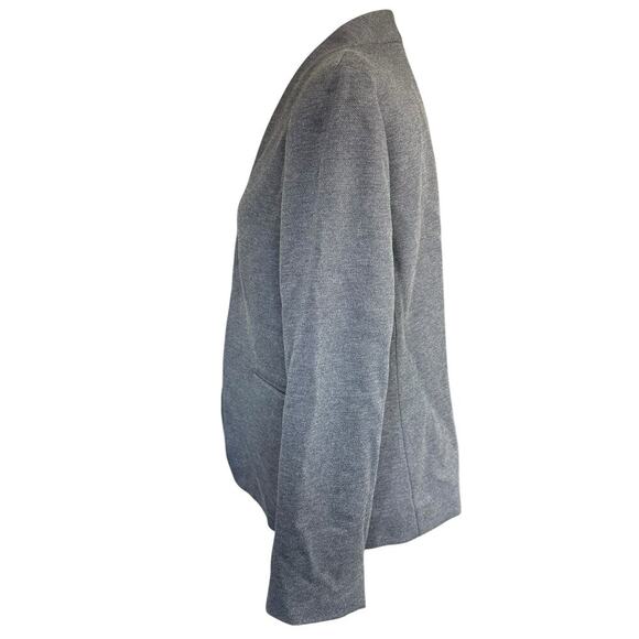 J Crew Going Out Blazer in Stretch Twill Open Front Jacket Gray 12 Academia Prep - Picture 2 of 13